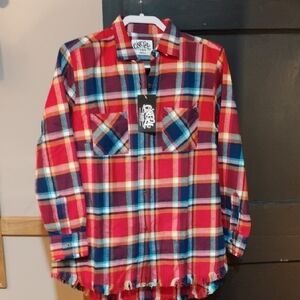 Colorful Plaid Button Down Shirt